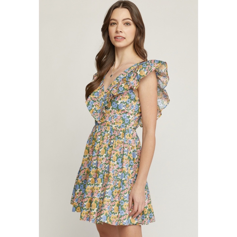 ๐๐๐ENTRO Floral dress with ruffles๐๐๐ - Picture 3 of 5